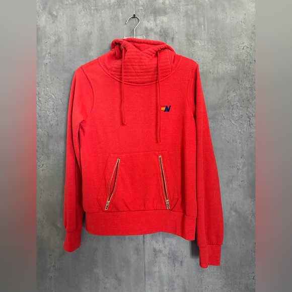 AVIATOR NATION UNISEX NINJA PULLOVER HOODIE - RED SMALL - Picture 2 of 4